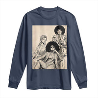 Vintage 70s Afro Queen Black Girl Pride Fashion Long Sleeve Shirt