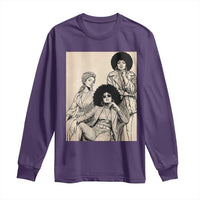 Vintage 70s Afro Queen Black Girl Pride Fashion Long Sleeve Shirt