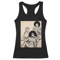 Vintage 70s Afro Queen Black Girl Pride Fashion Racerback Tank Top