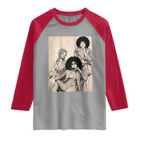 Vintage 70s Afro Queen Black Girl Pride Fashion Raglan Shirt