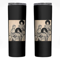 Vintage 70s Afro Queen Black Girl Pride Fashion Skinny Tumbler