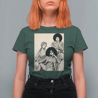 Vintage 70s Afro Queen Black Girl Pride Fashion T Shirt For Women