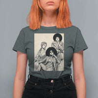Vintage 70s Afro Queen Black Girl Pride Fashion T Shirt For Women