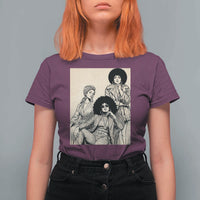 Vintage 70s Afro Queen Black Girl Pride Fashion T Shirt For Women
