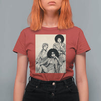Vintage 70s Afro Queen Black Girl Pride Fashion T Shirt For Women