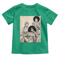 Vintage 70s Afro Queen Black Girl Pride Fashion Toddler T Shirt