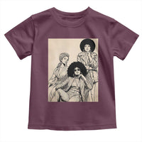 Vintage 70s Afro Queen Black Girl Pride Fashion Toddler T Shirt