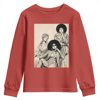 Vintage 70s Afro Queen Black Girl Pride Fashion Youth Sweatshirt