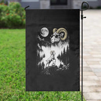 Cool Ram Wearing Sunglasses Moon Nature Vintage Graphic Garden Flag