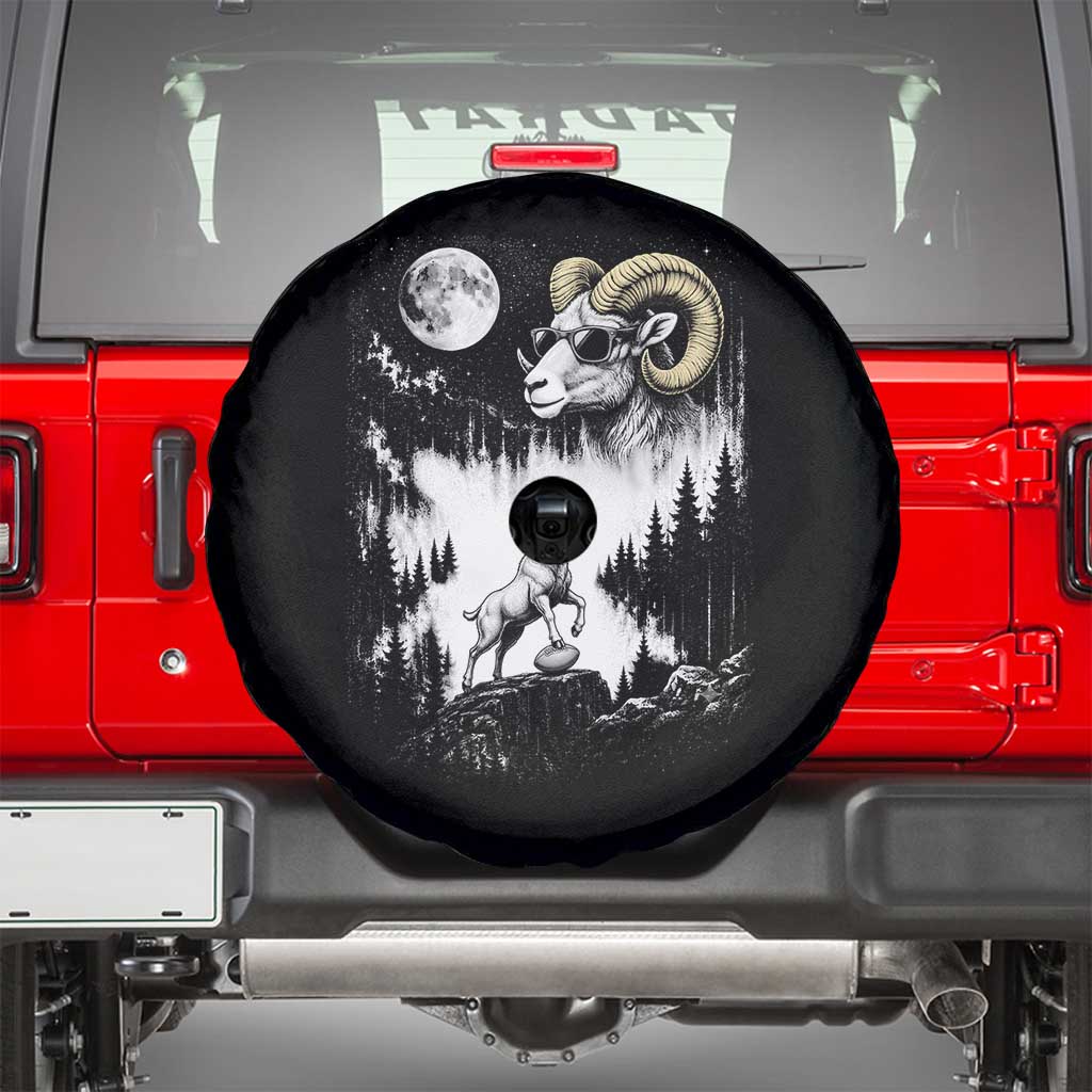 Cool Ram Wearing Sunglasses Moon Nature Vintage Graphic Spare Tire Cover