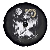 Cool Ram Wearing Sunglasses Moon Nature Vintage Graphic Spare Tire Cover