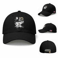 Cool Ram Wearing Sunglasses Moon Nature Vintage Graphic Baseball Cap