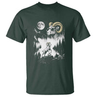 Cool Ram Wearing Sunglasses Moon Nature Vintage Graphic T Shirt