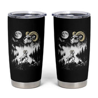 Cool Ram Wearing Sunglasses Moon Nature Vintage Graphic Tumbler Cup