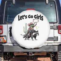 Cowboy Frog Riding Raccoon Spare Tire Cover Let's Go Girls - Wonder Print Shop