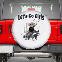 Cowboy Frog Riding Raccoon Spare Tire Cover Let's Go Girls - Wonder Print Shop