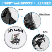 Cowboy Frog Riding Raccoon Spare Tire Cover Let's Go Girls - Wonder Print Shop