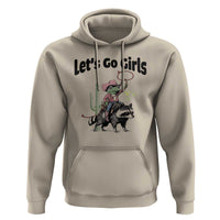 Cowboy Frog Riding Raccoon Hoodie Let's Go Girls - Wonder Print Shop