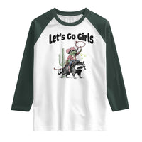 Cowboy Frog Riding Raccoon Raglan Shirt Let's Go Girls - Wonder Print Shop