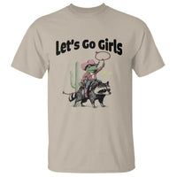 Cowboy Frog Riding Raccoon T Shirt Let's Go Girls - Wonder Print Shop