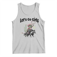 Cowboy Frog Riding Raccoon Tank Top Let's Go Girls - Wonder Print Shop