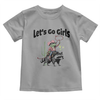 Cowboy Frog Riding Raccoon Toddler T Shirt Let's Go Girls - Wonder Print Shop