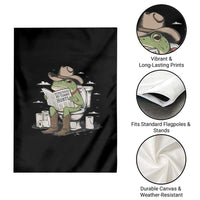 Funny Cowboy Frog Garden Flag Not Now Partner My Tummy Hurts - Wonder Print Shop