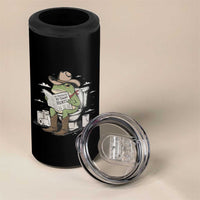 Funny Cowboy Frog 4 in 1 Can Cooler Tumbler Not Now Partner My Tummy Hurts