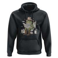 Funny Cowboy Frog Hoodie Not Now Partner My Tummy Hurts - Wonder Print Shop