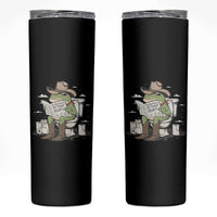 Funny Cowboy Frog Skinny Tumbler Not Now Partner My Tummy Hurts