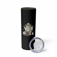 Funny Cowboy Frog Skinny Tumbler Not Now Partner My Tummy Hurts