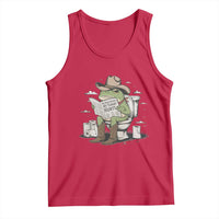 Funny Cowboy Frog Tank Top Not Now Partner My Tummy Hurts - Wonder Print Shop