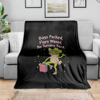 Funny Girls Trip Frog Throw Blanket Bags Packed Flaps Waxed - Wonder Print Shop