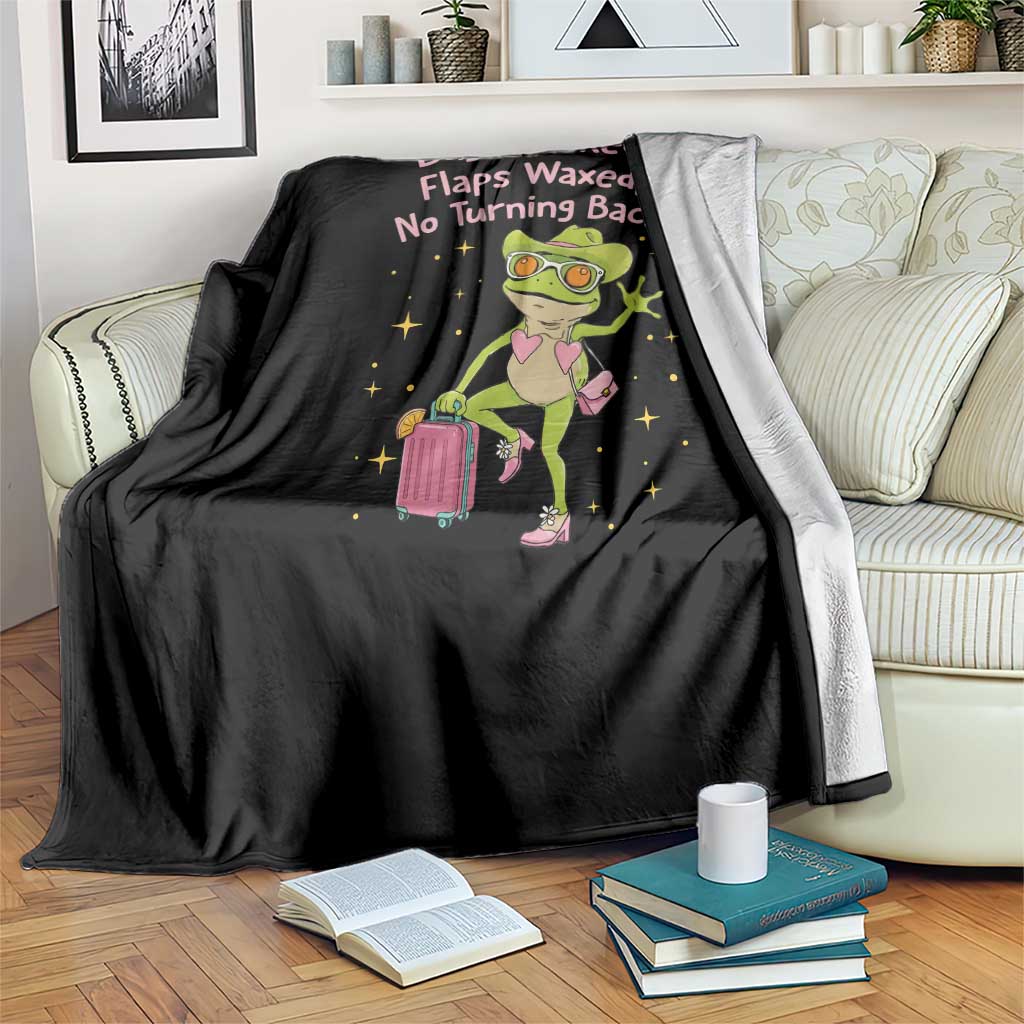 Funny Girls Trip Frog Throw Blanket Bags Packed Flaps Waxed - Wonder Print Shop