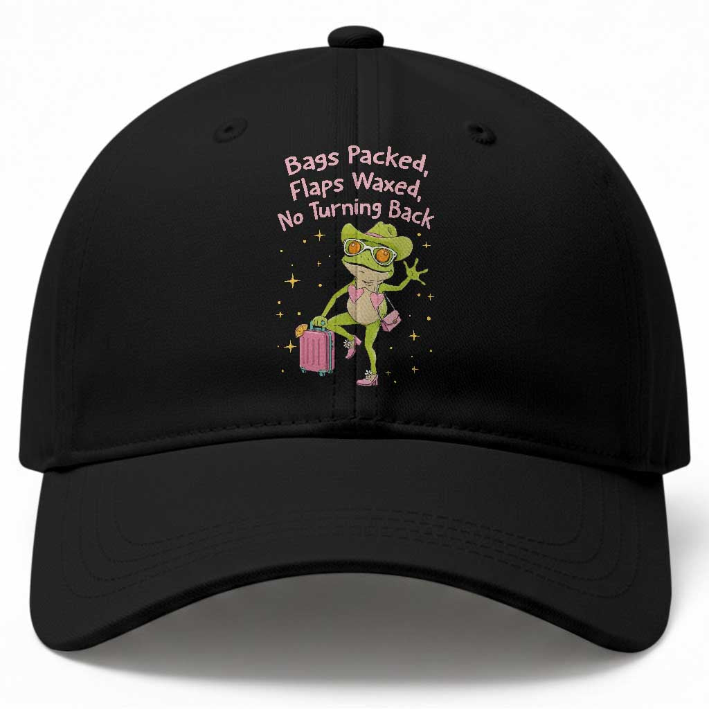 Funny Girls Trip Frog Baseball Cap Bags Packed Flaps Waxed