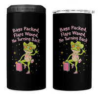Funny Girls Trip Frog 4 in 1 Can Cooler Tumbler Bags Packed Flaps Waxed