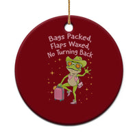 Funny Girls Trip Frog Ceramic Ornament Bags Packed Flaps Waxed - Wonder Print Shop