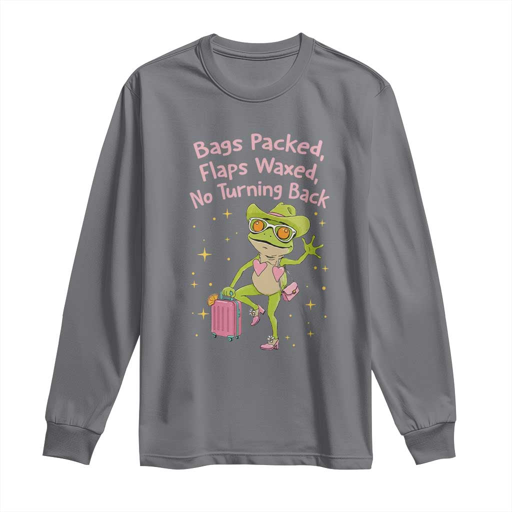 Funny Girls Trip Frog Long Sleeve Shirt Bags Packed Flaps Waxed - Wonder Print Shop