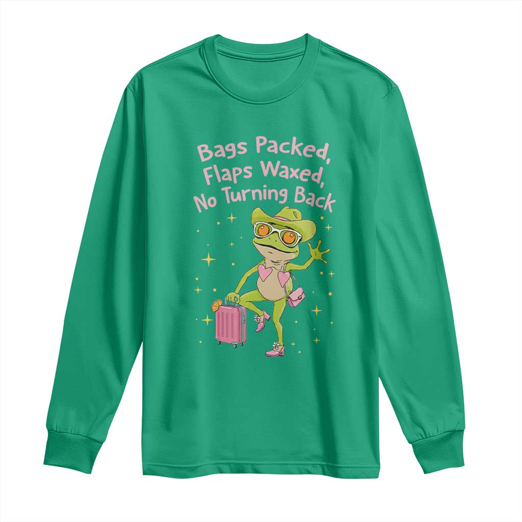 Funny Girls Trip Frog Long Sleeve Shirt Bags Packed Flaps Waxed - Wonder Print Shop