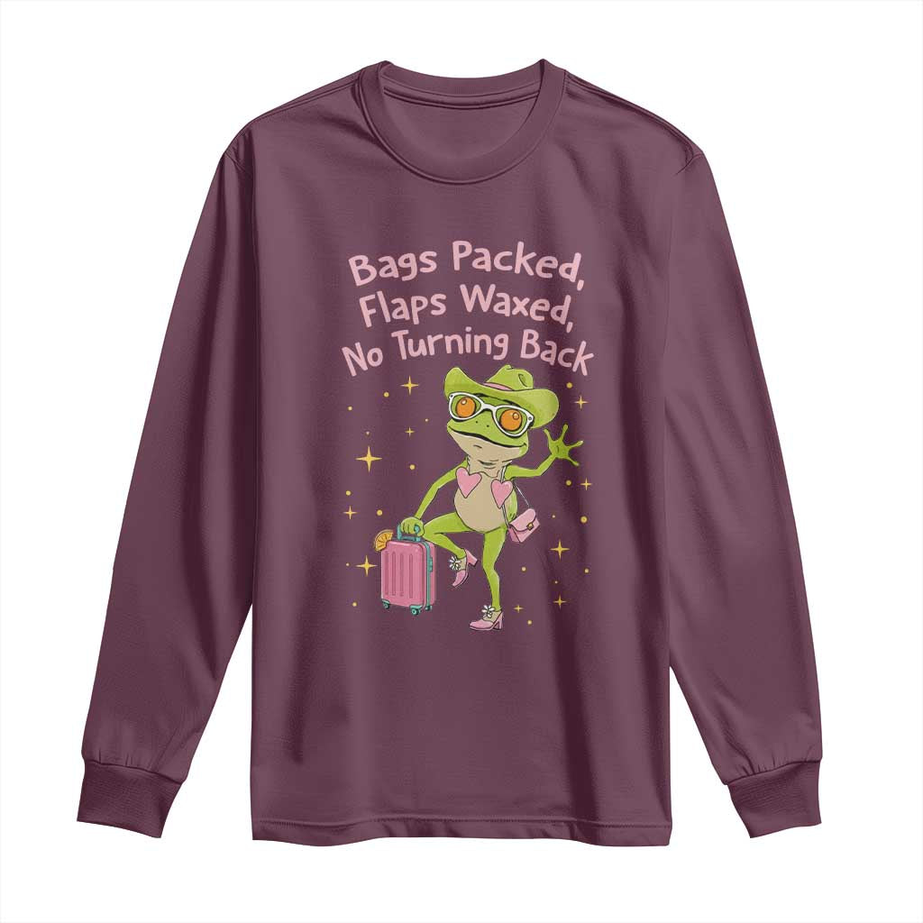 Funny Girls Trip Frog Long Sleeve Shirt Bags Packed Flaps Waxed - Wonder Print Shop