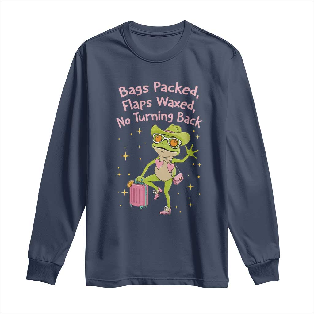 Funny Girls Trip Frog Long Sleeve Shirt Bags Packed Flaps Waxed - Wonder Print Shop