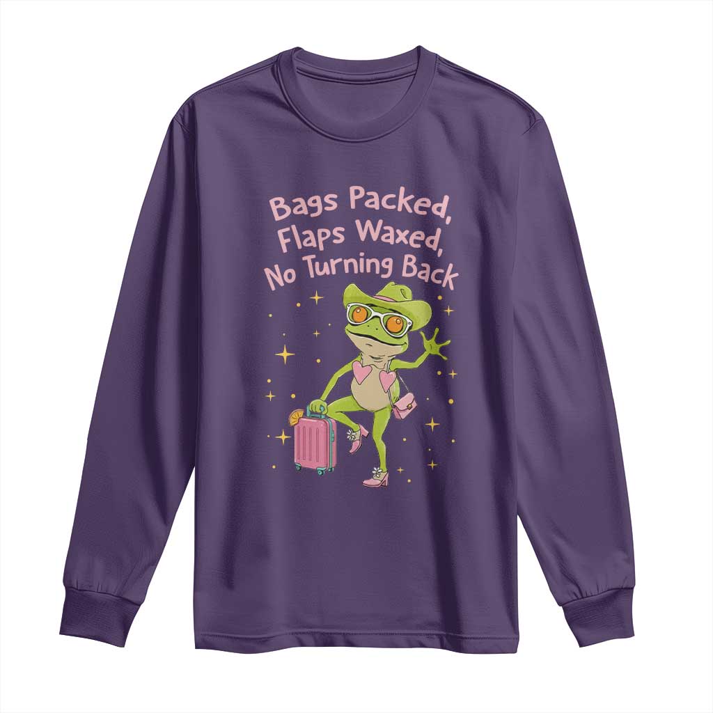 Funny Girls Trip Frog Long Sleeve Shirt Bags Packed Flaps Waxed - Wonder Print Shop