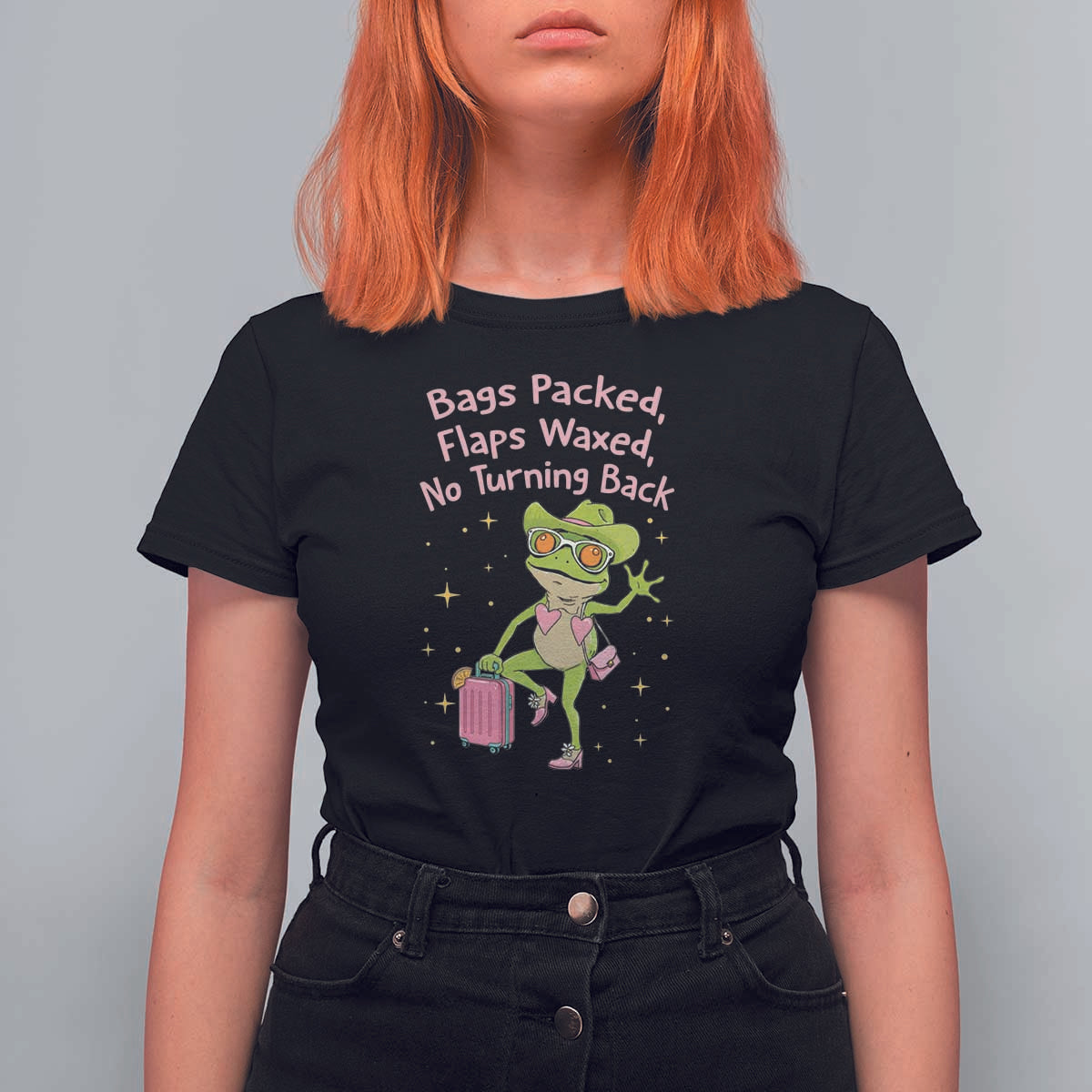 Funny Girls Trip Frog T Shirt For Women Bags Packed Flaps Waxed - Wonder Print Shop