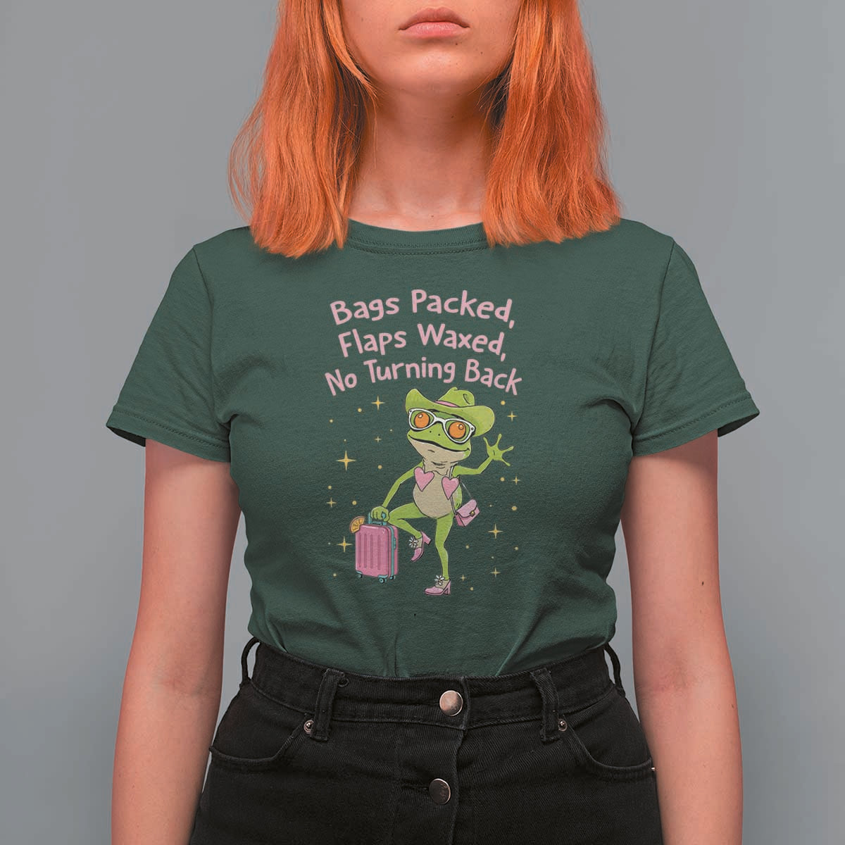 Funny Girls Trip Frog T Shirt For Women Bags Packed Flaps Waxed - Wonder Print Shop