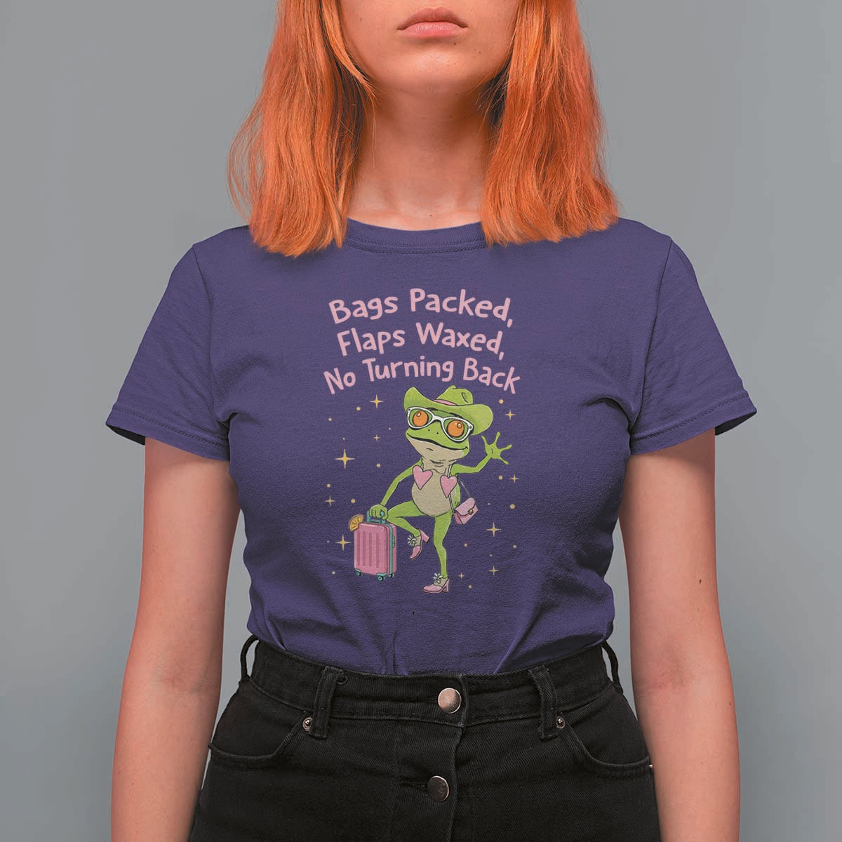 Funny Girls Trip Frog T Shirt For Women Bags Packed Flaps Waxed - Wonder Print Shop