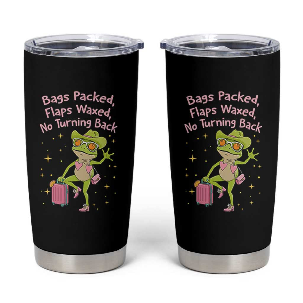 Funny Girls Trip Frog Tumbler Cup Bags Packed Flaps Waxed