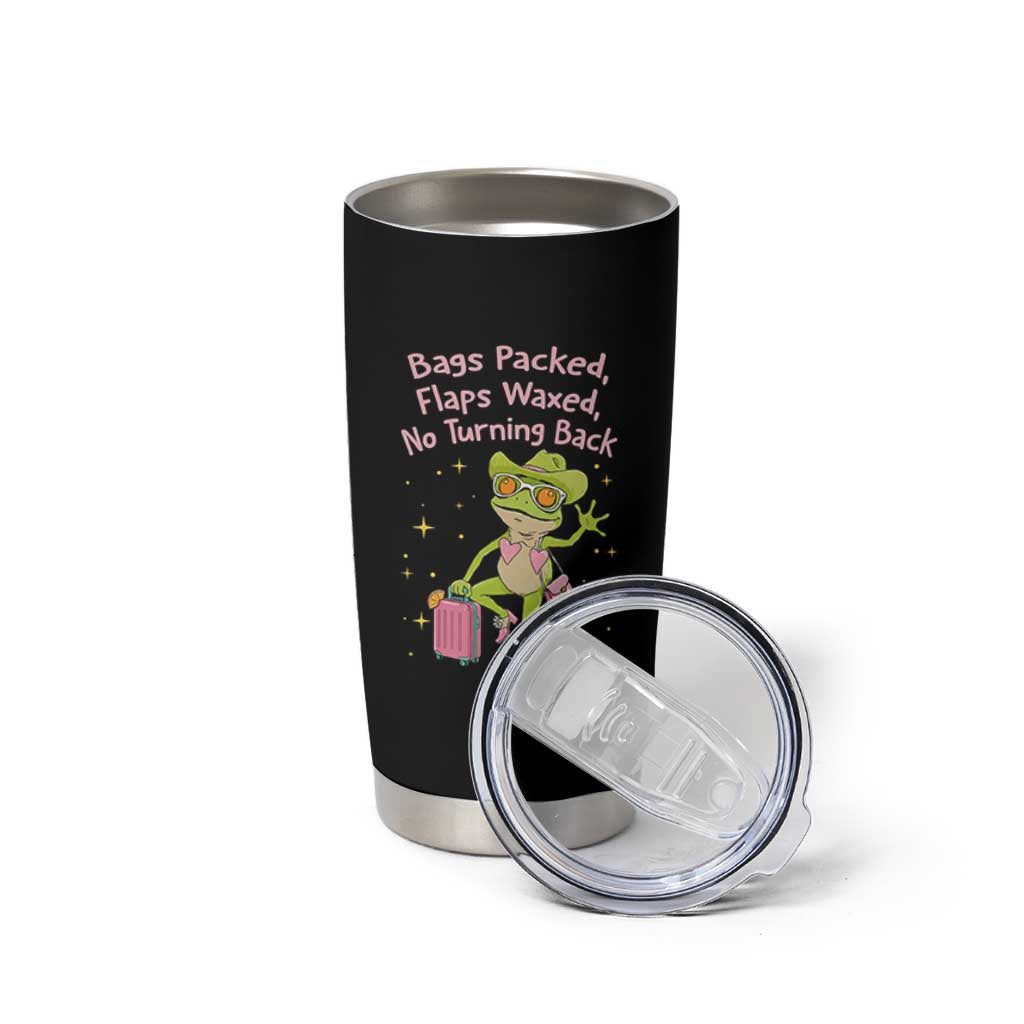 Funny Girls Trip Frog Tumbler Cup Bags Packed Flaps Waxed