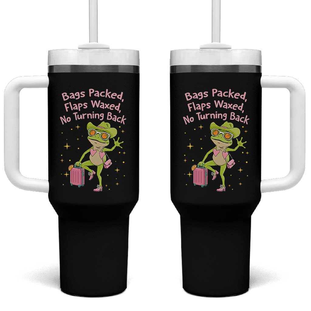 Funny Girls Trip Frog Tumbler With Handle Bags Packed Flaps Waxed