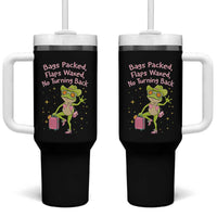 Funny Girls Trip Frog Tumbler With Handle Bags Packed Flaps Waxed