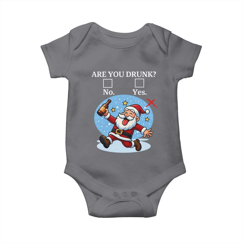 Funny Christmas Drinking Baby Onesie Are you Drunk Santa - Wonder Print Shop